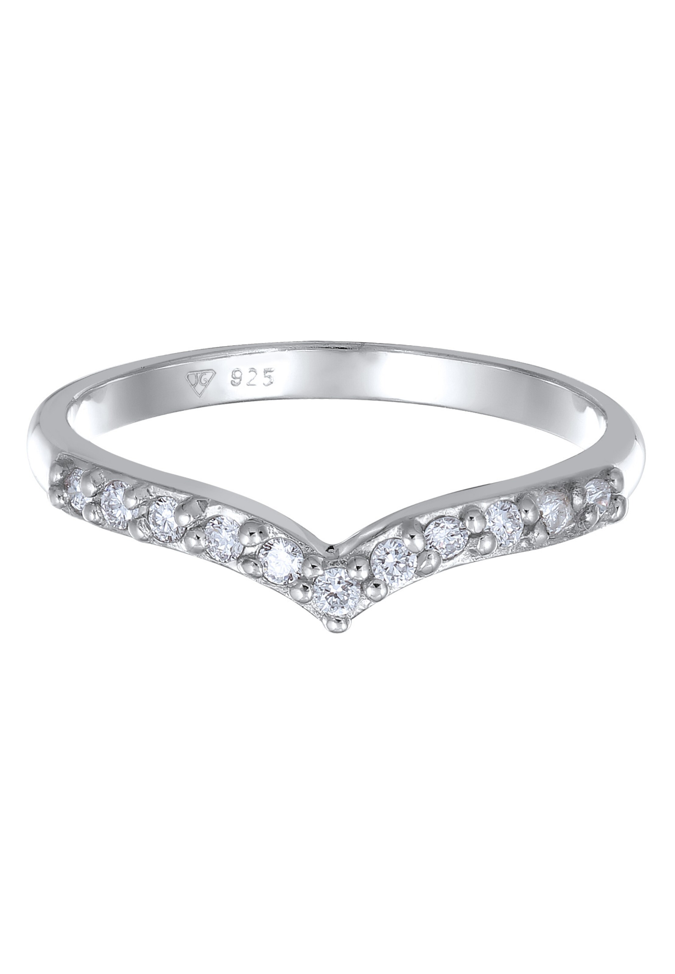 Elli DIAMONDS Ring 'Diamant' in Zilver