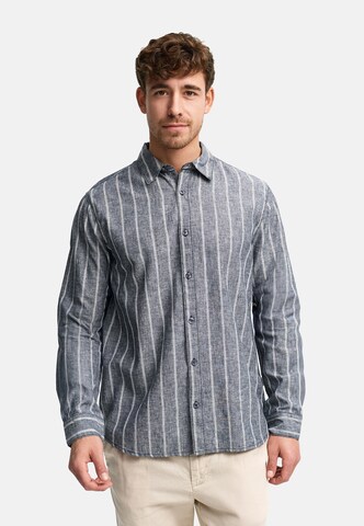 INDICODE JEANS Regular Fit Hemd 'Trypper' in Grau: Vorderseite