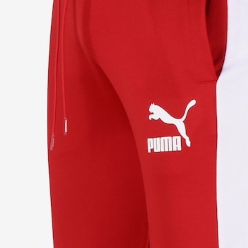 PUMA Tapered Housut 'Iconic T7' värissä punainen