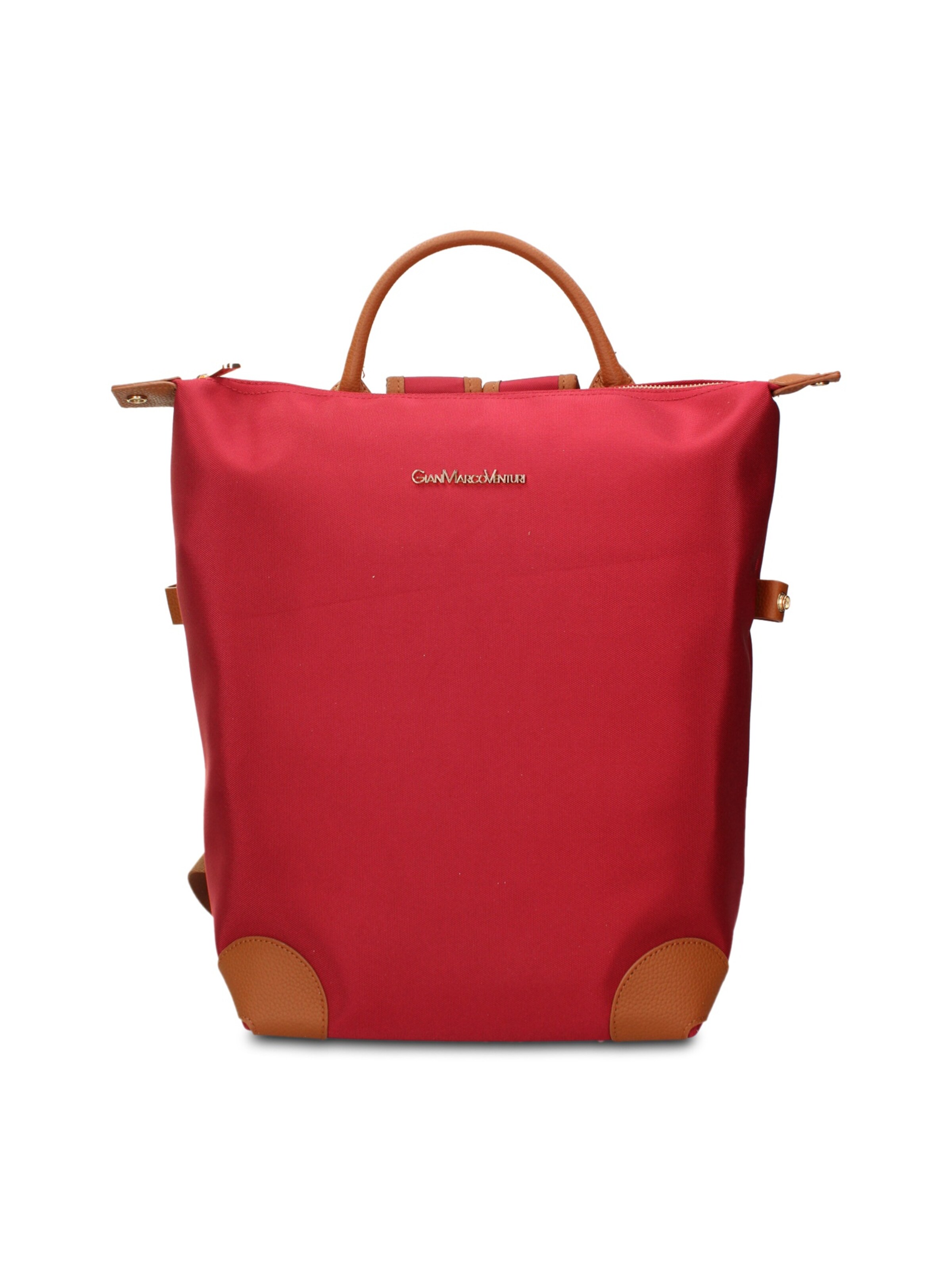 Zaino 'Zaino Novara Elite Gianmarco Venturi - Pelle Vegana 100% PU' di GianMarco Venturi in rosso: frontale