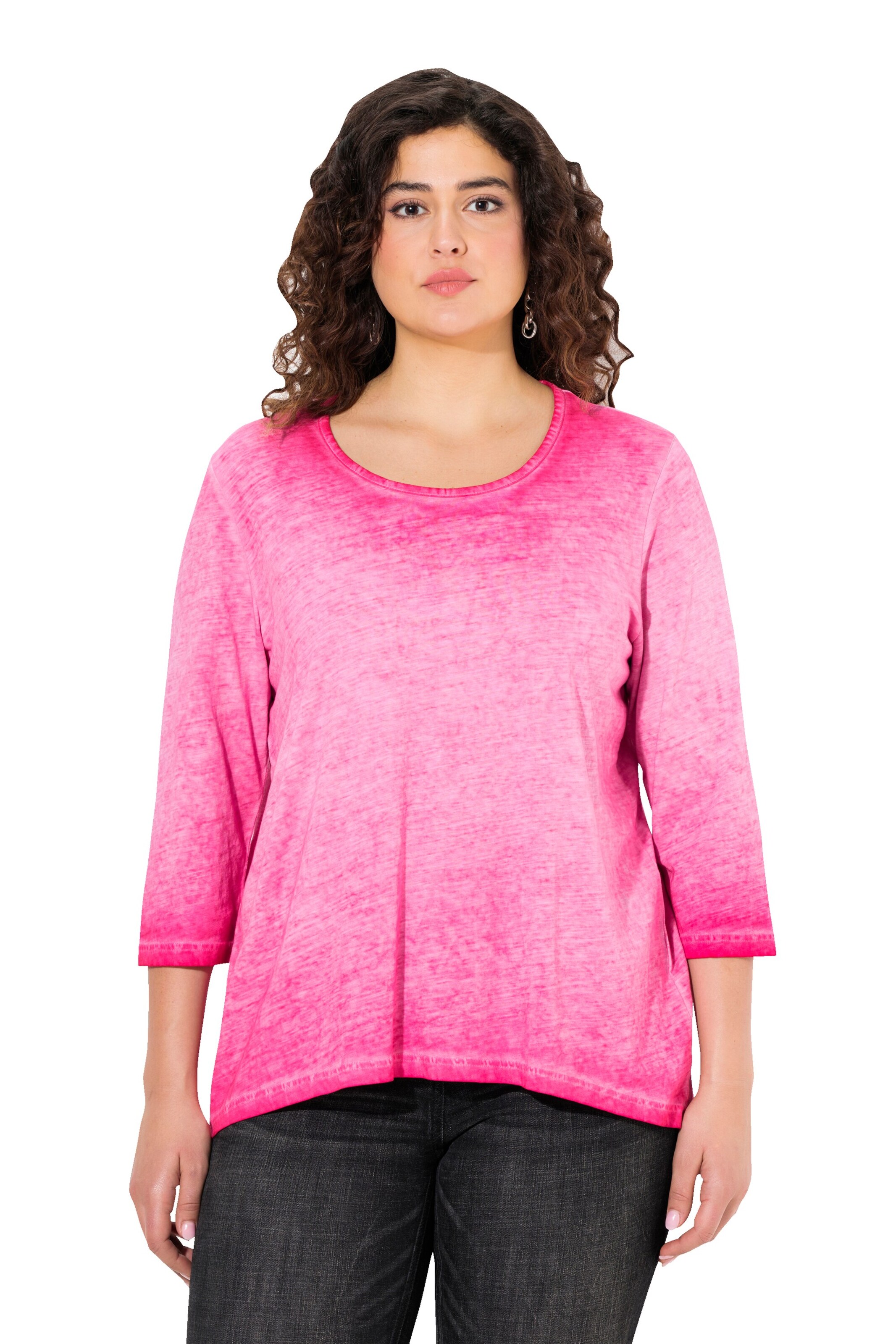 Ulla Popken Shirt in Roze: voorkant
