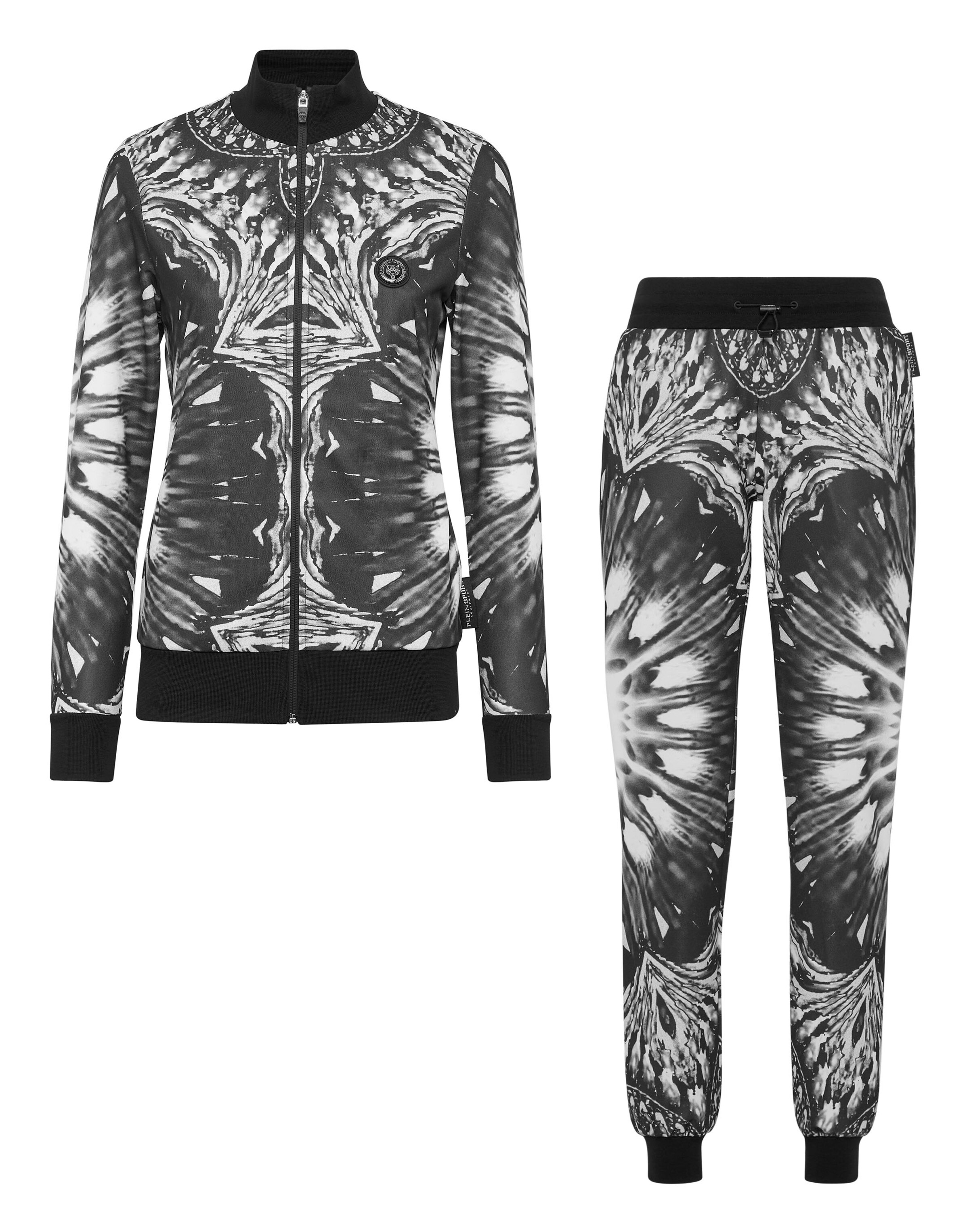 Completo per l'allenamento 'Optical Flower' Plein Sport di colore grigio / nero / bianco, Visualizzazione prodotti