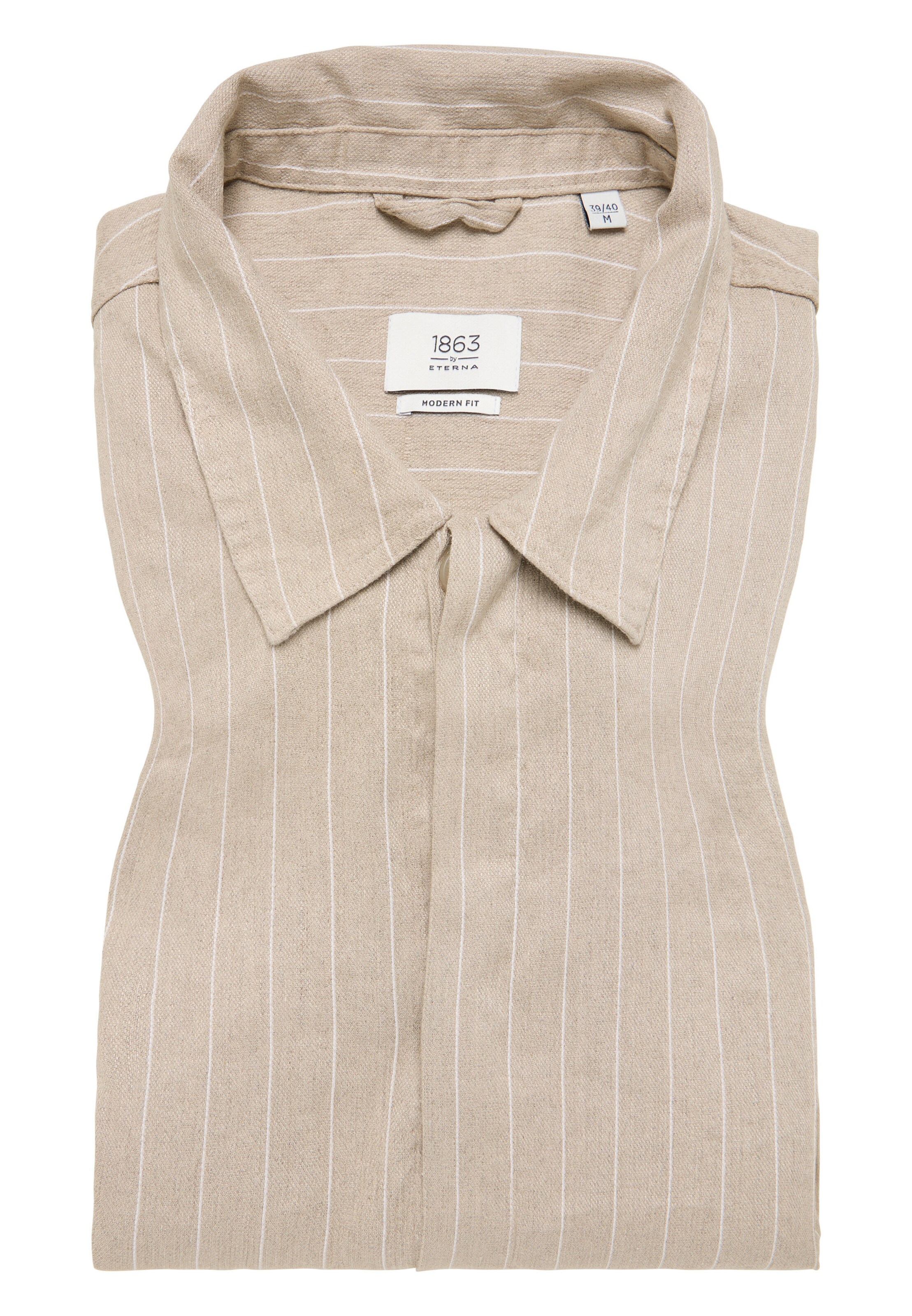 ETERNA Regular fit Zakelijk overhemd in Beige