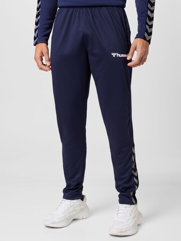 Regular Pantalon de sport Hummel en bleu : devant