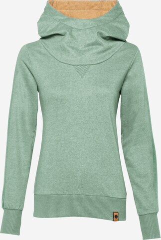 Fli Papigu Sweatshirt 'Cute but Psycho' in Groen: voorkant