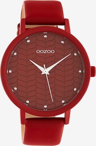 OOZOO Analog Watch in Red: front