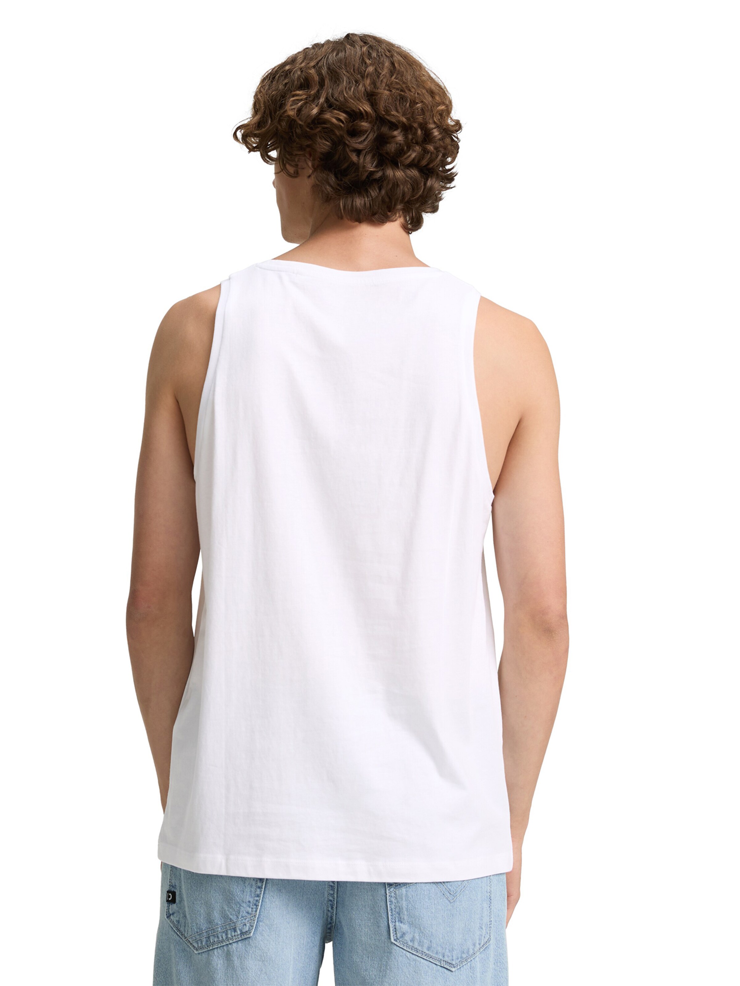 balts TOM TAILOR DENIM T-Krekls