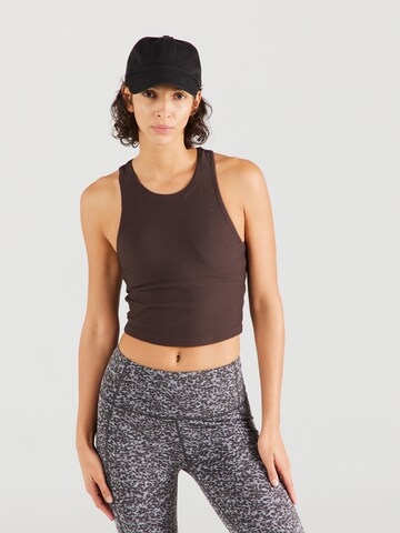 Bustier Soutien-gorge de sport 'LET'S MOVE KEMPTON' Varley en marron : devant