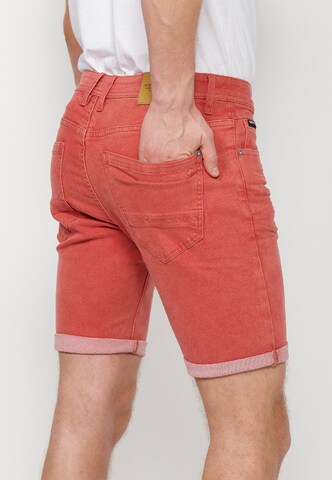 KOROSHI Regular Jeans 'Bermuda' in Red