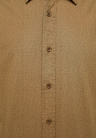 MUSTANG Regular fit Button Up Shirt in Beige