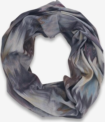 styleBREAKER Schal 'Loop Schal mit Aquarell Wellenmuster' in Schwarz: Vorderseite