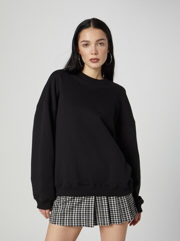 ABOUT YOU x Chiara Biasi Sweatshirt 'Costia' in Black: front