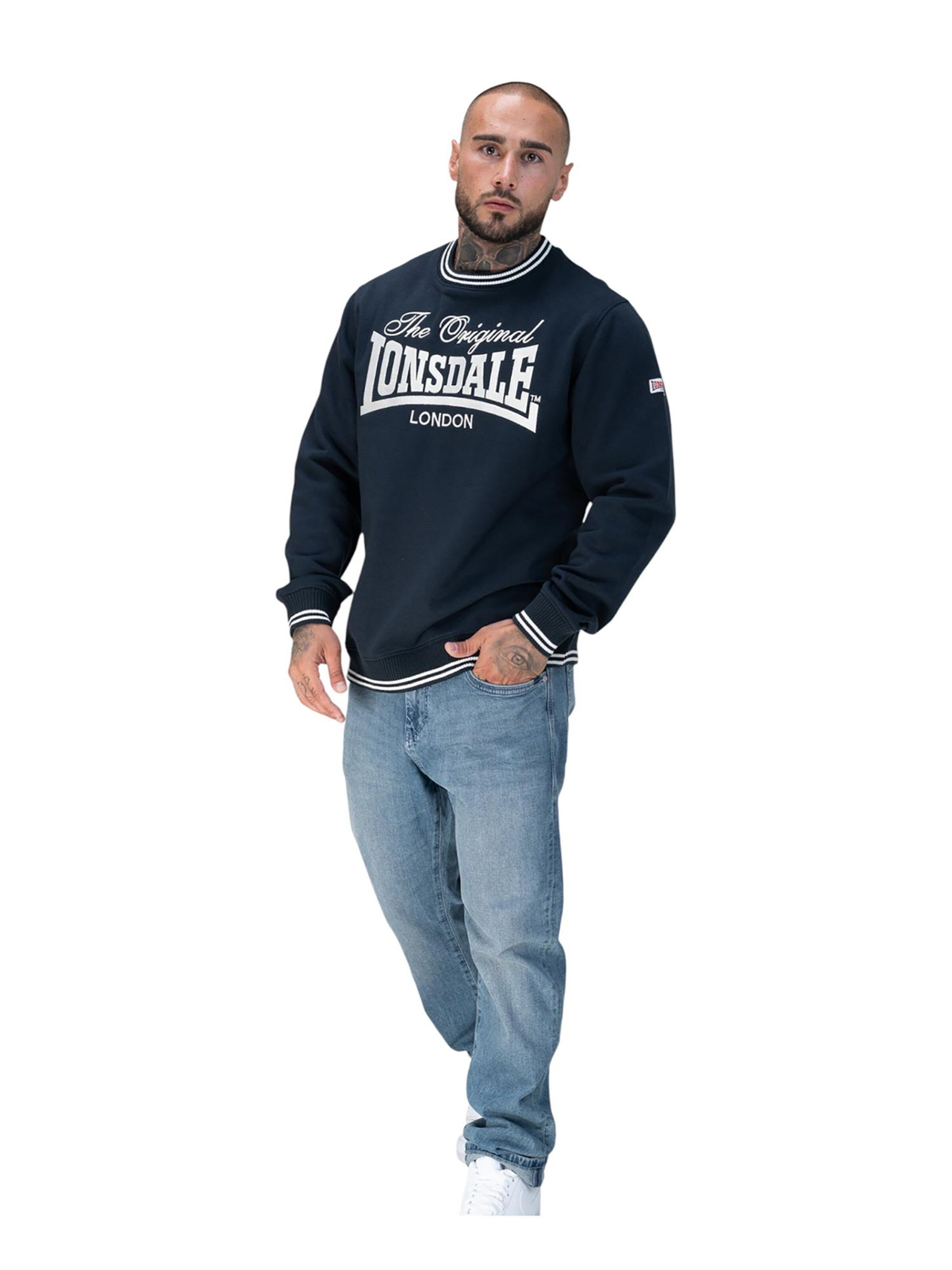 LONSDALE Mikina 'Clifton' - Modrá