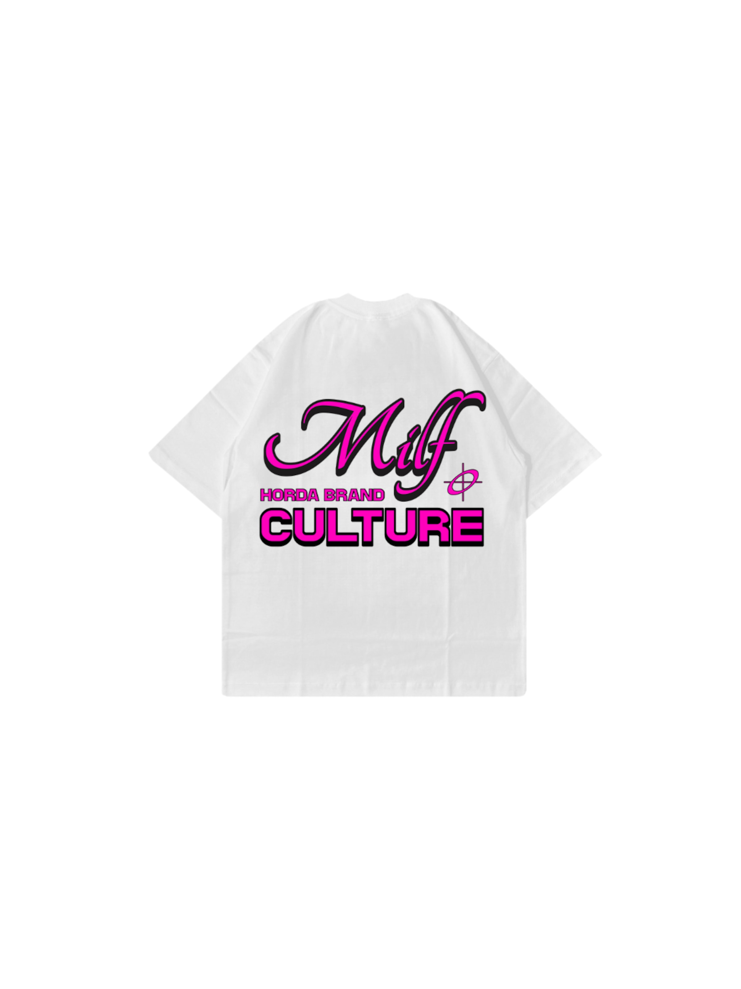 T-Shirt 'T-Shirt Boxy Fit Bianca CULTURE 100% Cotone Made in Italy' Horda en blanc : devant