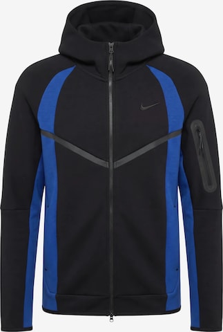 Nike Sportswear Sweat jacket 'TECH FLC PRO' in Black: front
