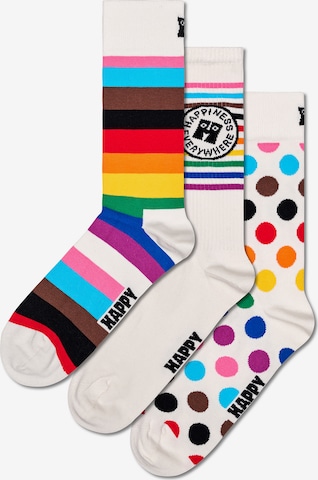 Happy Socks Ponožky 'Pride' - biela: predná strana