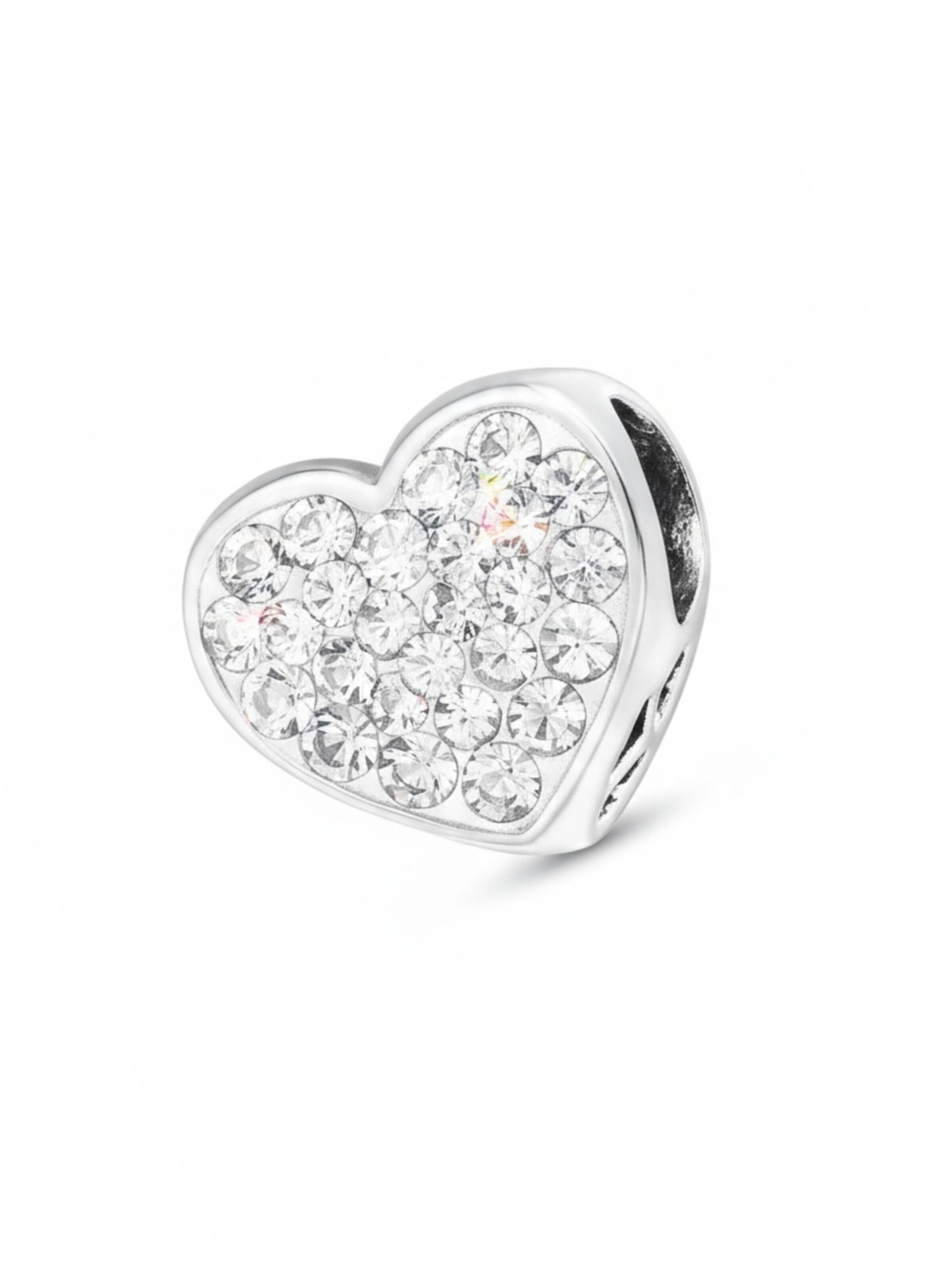 Pendentif 'Silberherz-Perle "Ewige Freunde" mit Kristall' Maxte en blanc