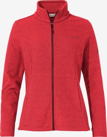 VAUDE Athletic Fleece Jacket in Red: front