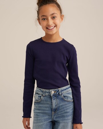 WE Fashion Shirt in Blue: front