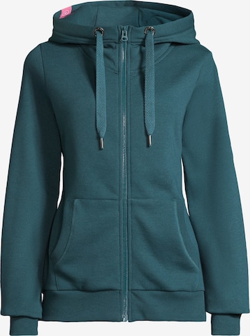 salzhaut Sweatjacke 'Sööte' in Grün: Vorderseite