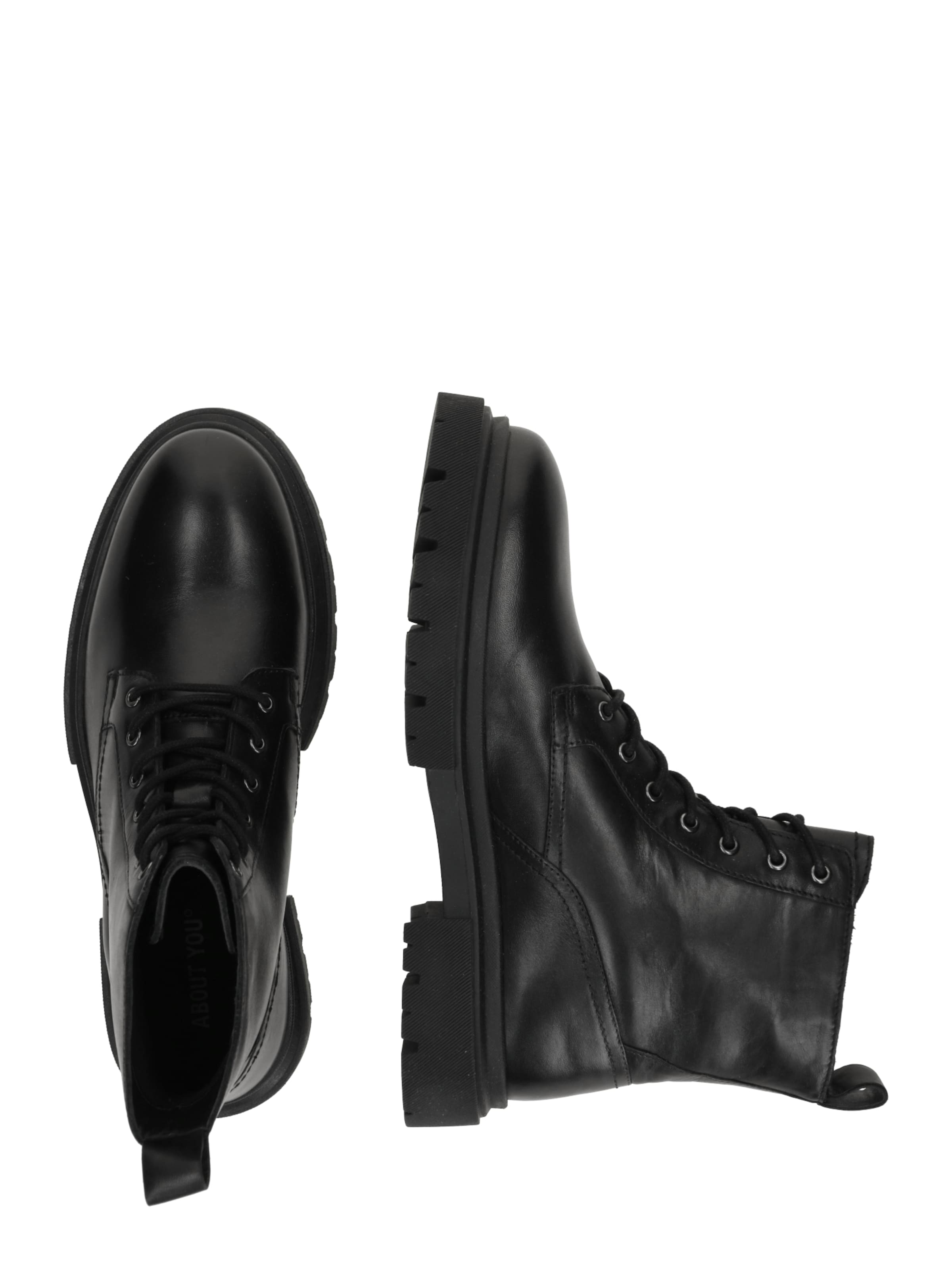 ABOUT YOU Lace-up boots 'Faris' in Black