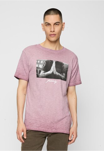 MT Men Shirt 'Pray' in Rood: voorkant