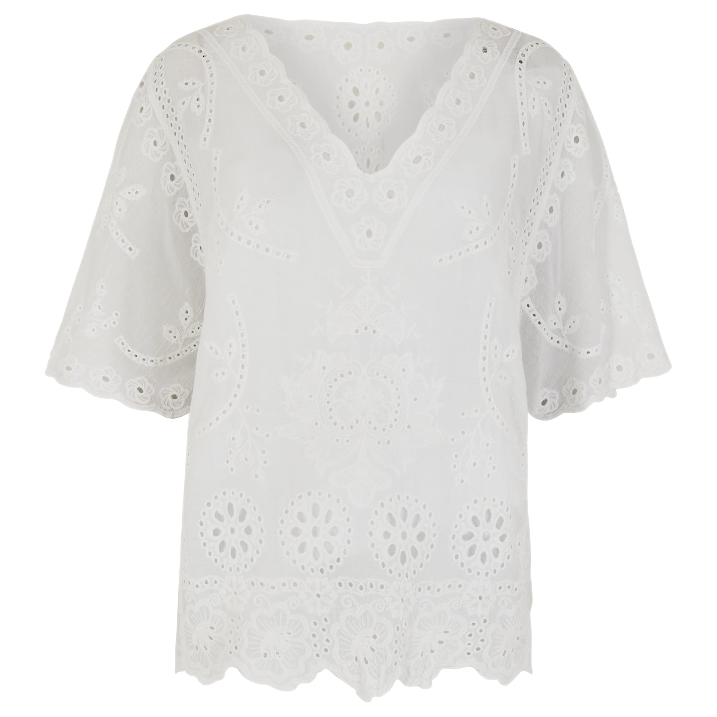 Apricot Bluse in Weiß: Vorderseite