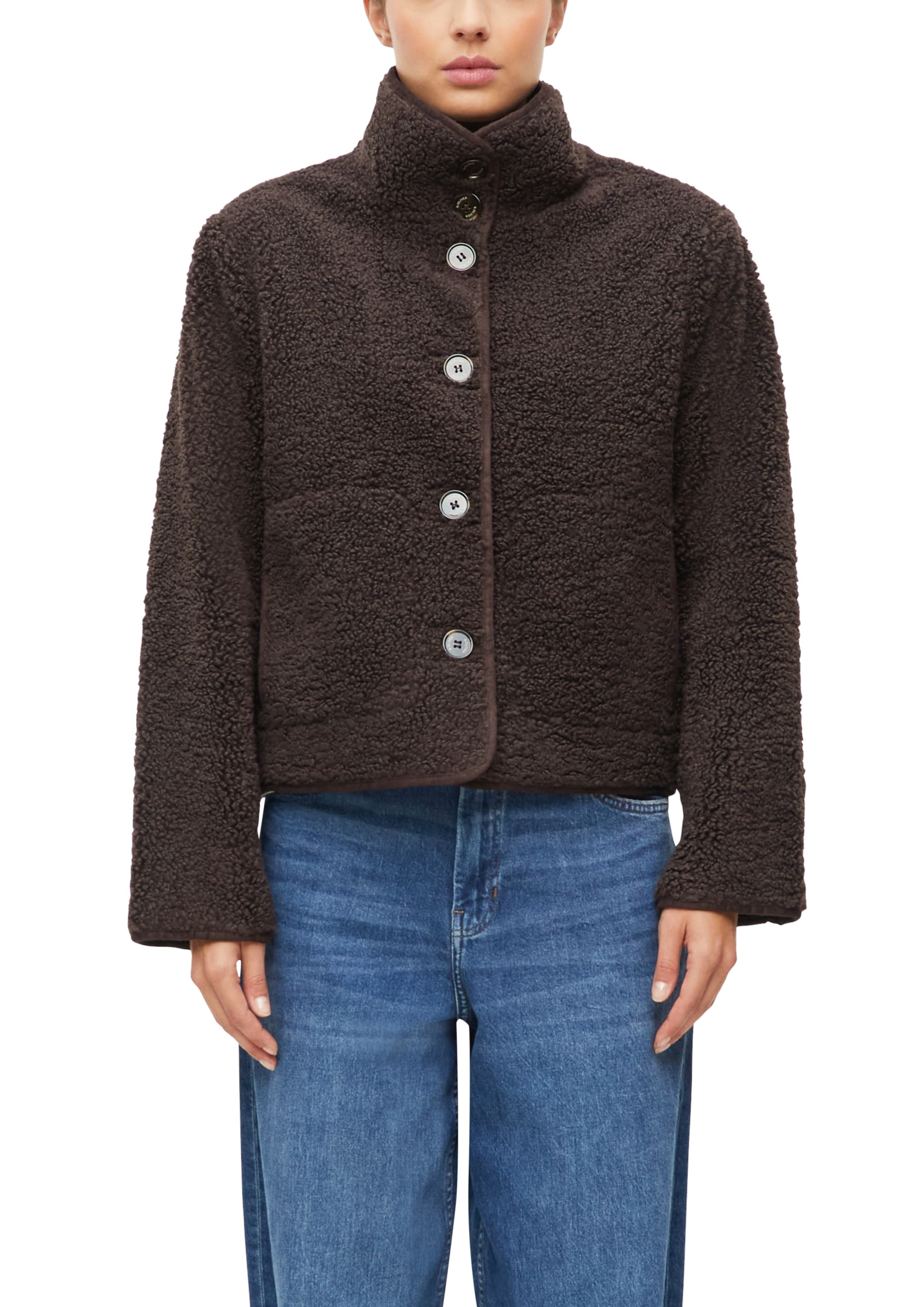 s.Oliver Fleece jas in Bruin: voorkant