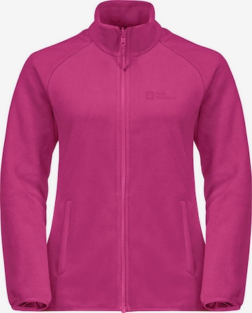 JACK WOLFSKIN Athletic Fleece Jacket in Pink: front