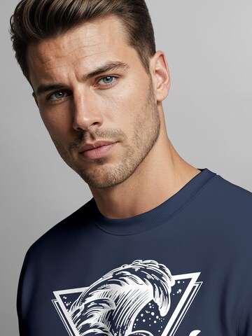 Neverless Sweatshirt 'California Republic' in Blue