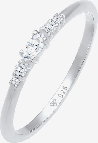 ELLI Ring Kristall Ring, Verlobungsring in Silber: front