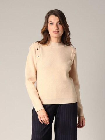Pull-over 'Matycia' Deeluxe en beige : devant