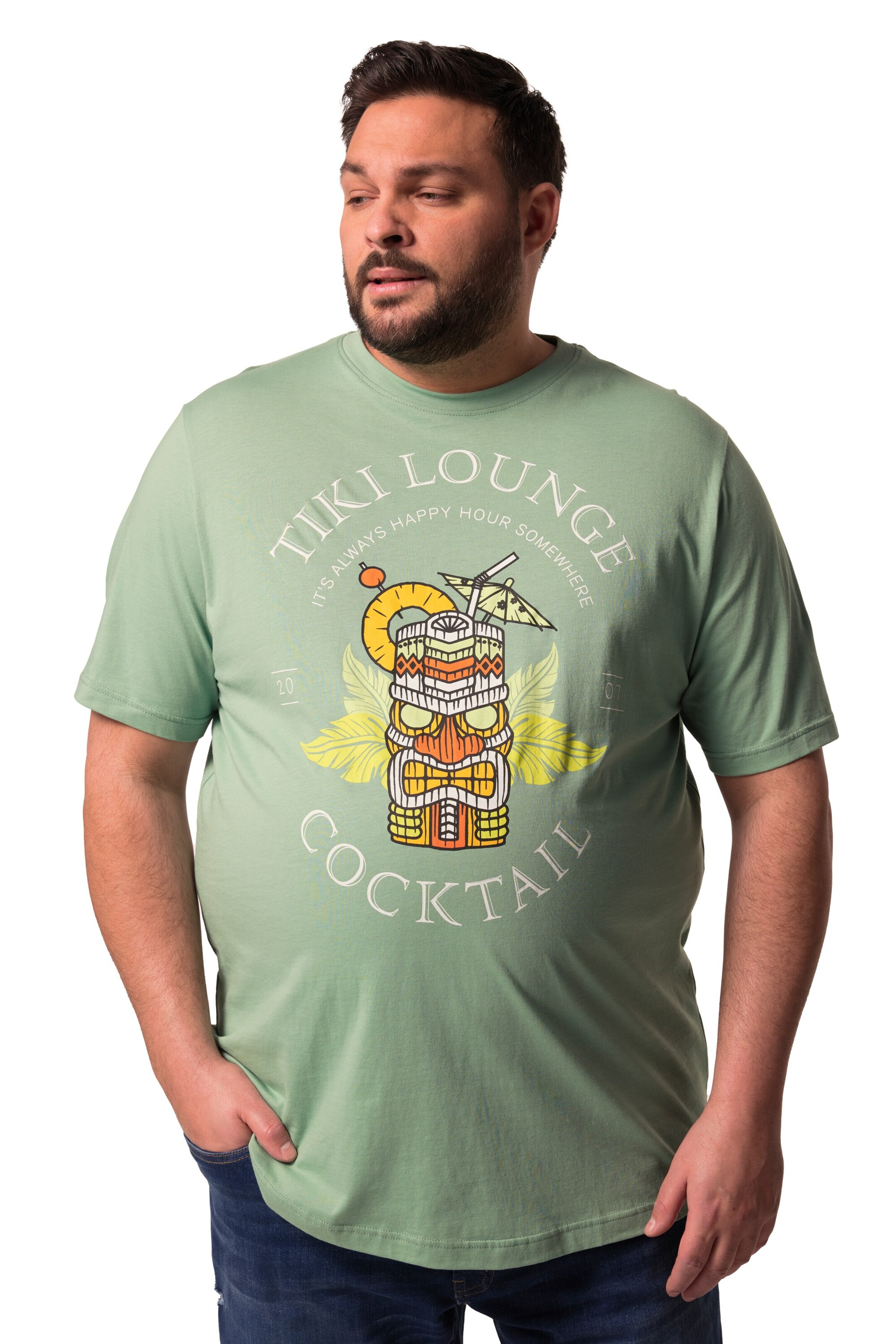 Men Plus T-Shirt in Grün: Vorderseite