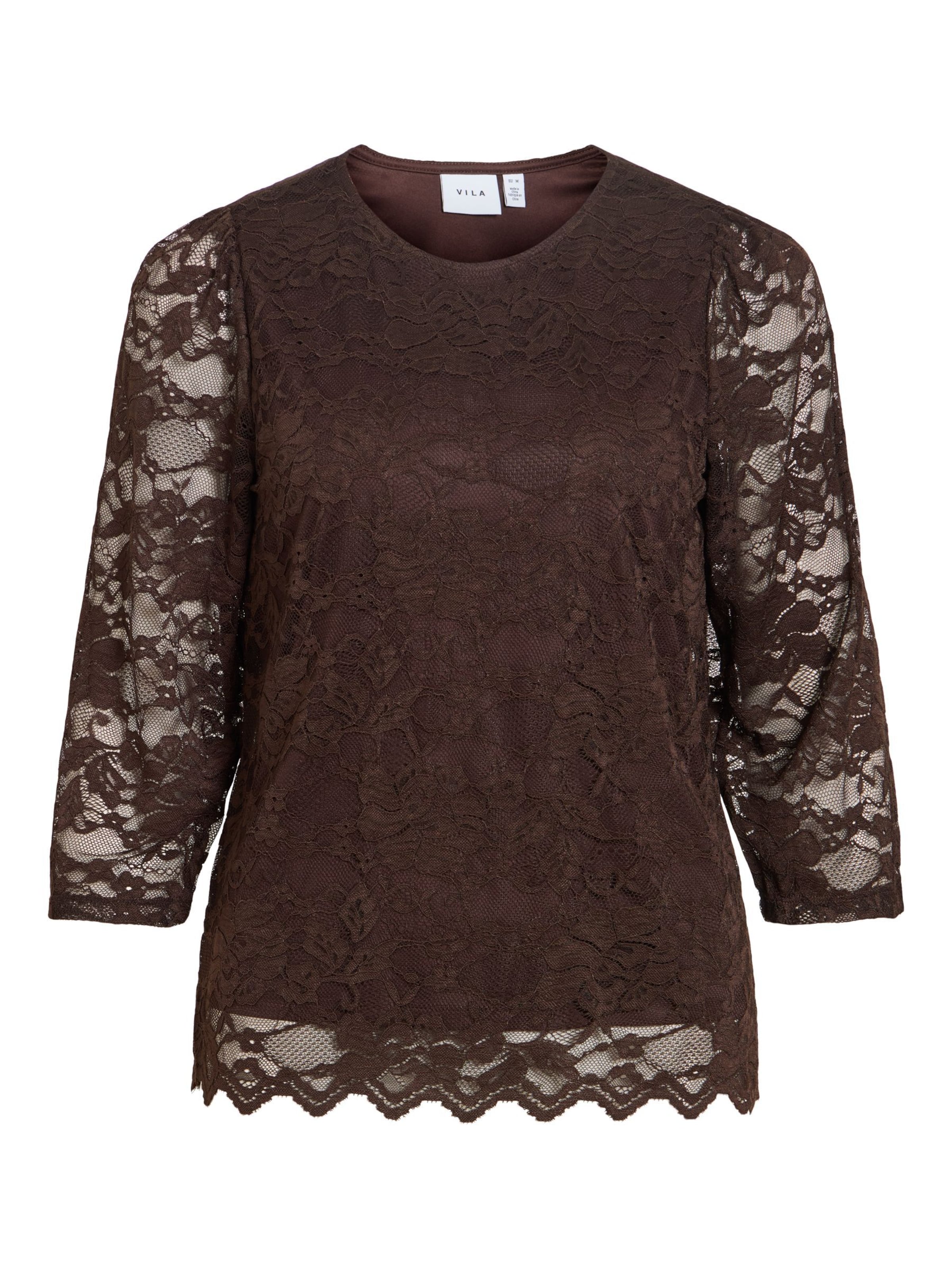 VILA Shirt in Bruin: voorkant