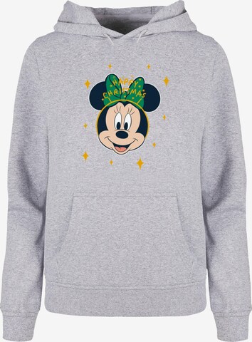 ABSOLUTE CULT Sweatshirt 'Minnie Mouse - Happy Christmas' in Grey: front