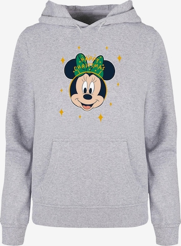 ABSOLUTE CULT Sweatshirt 'Minnie Mouse - Happy Christmas' in Grijs: voorkant