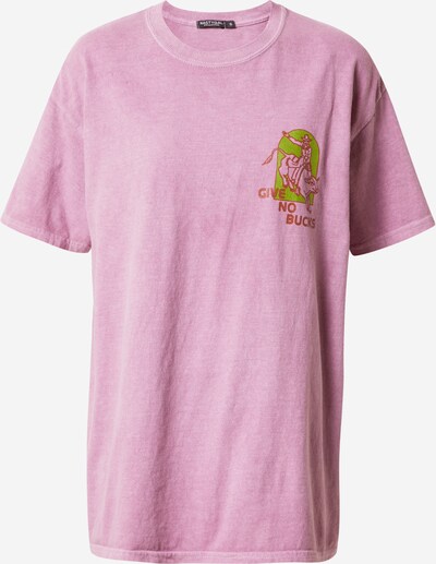 Nasty Gal Shirt 'Give No Bucks' in Ochre / Apple / Lilac, Item view