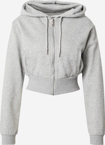 Cotton On - Sudadera con cremallera en gris: frente