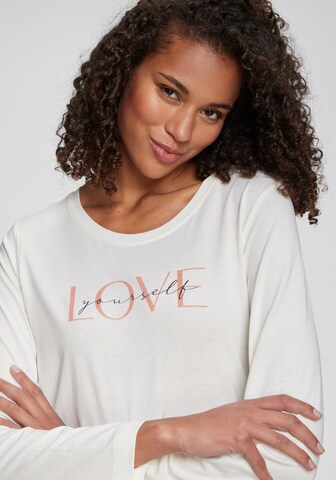 VIVANCE Pajama Shirt 'Dreams' in White