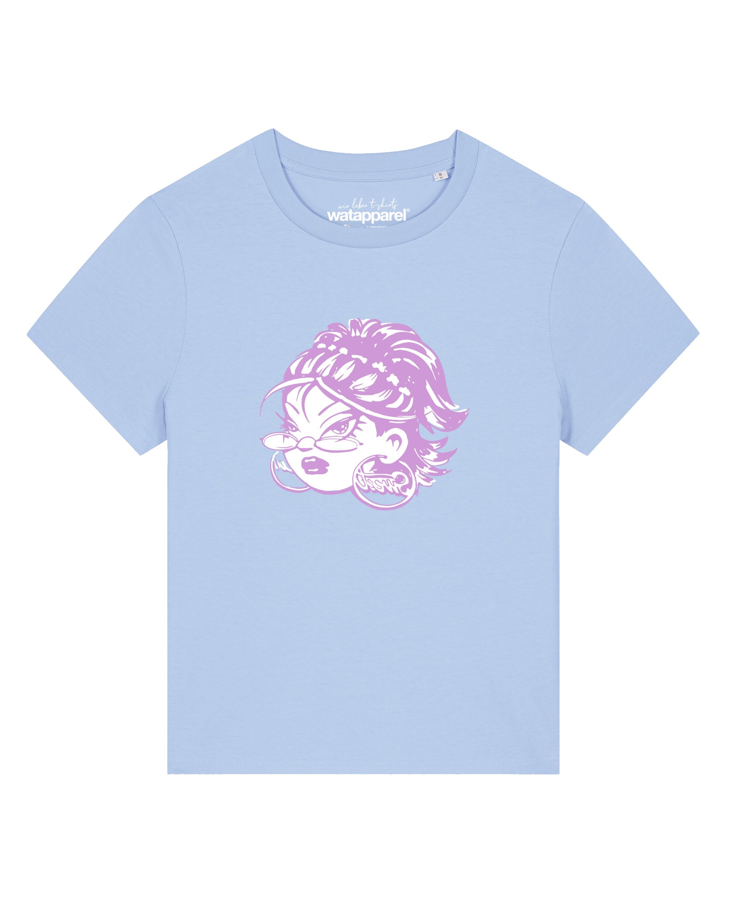 T-shirt 'Babe' Watapparel en bleu : devant