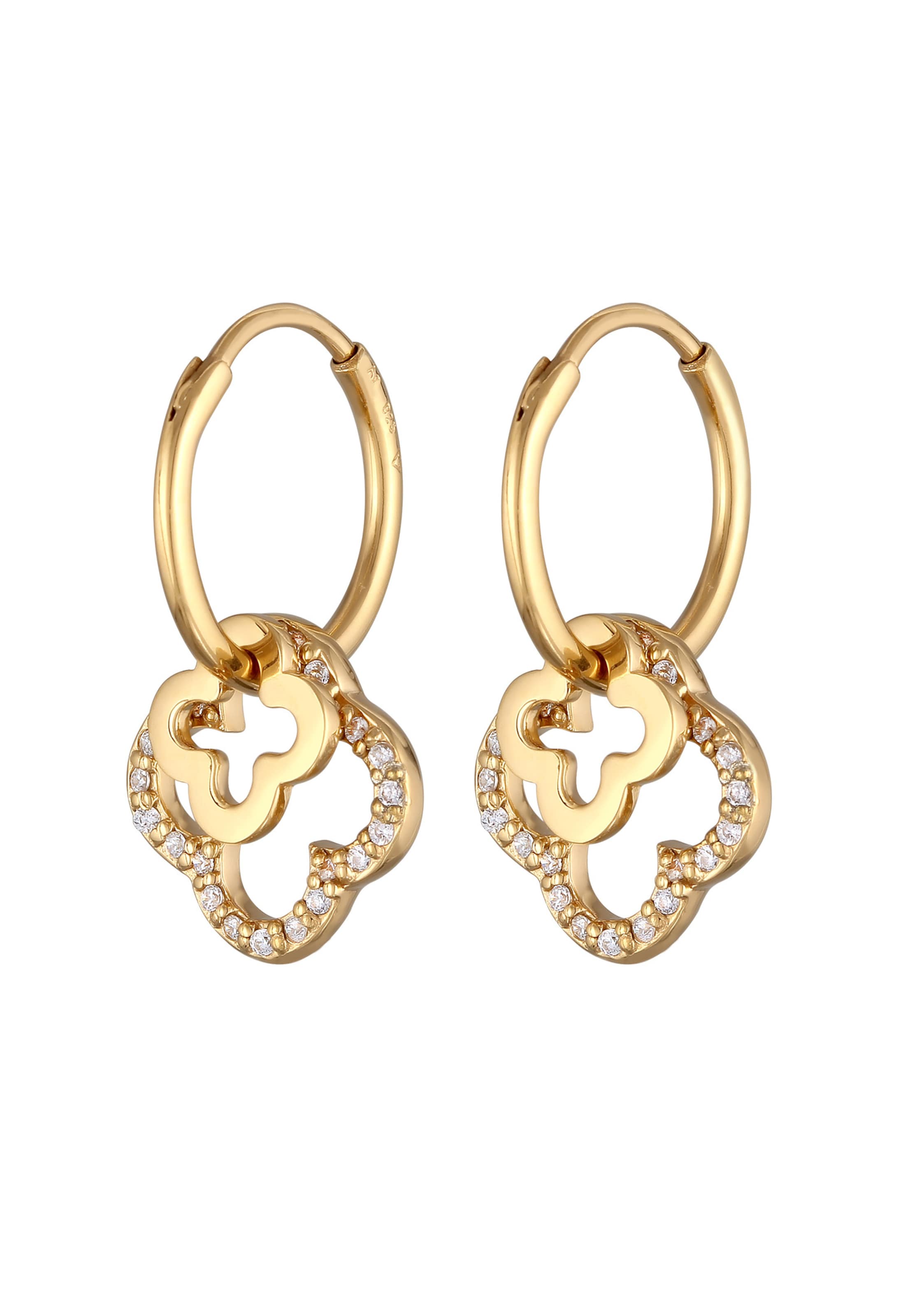 ELLI Náušnice – zlatá: přední strana