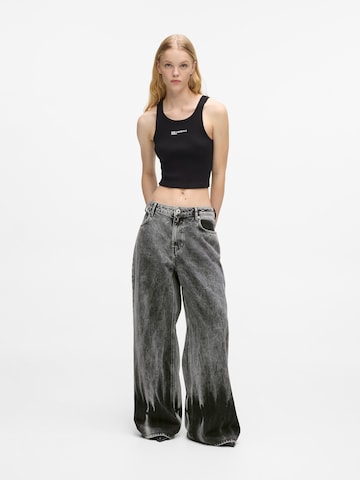 pelēks KARL LAGERFELD JEANS Vaļīgs piegriezums Džinsi: no priekšpuses