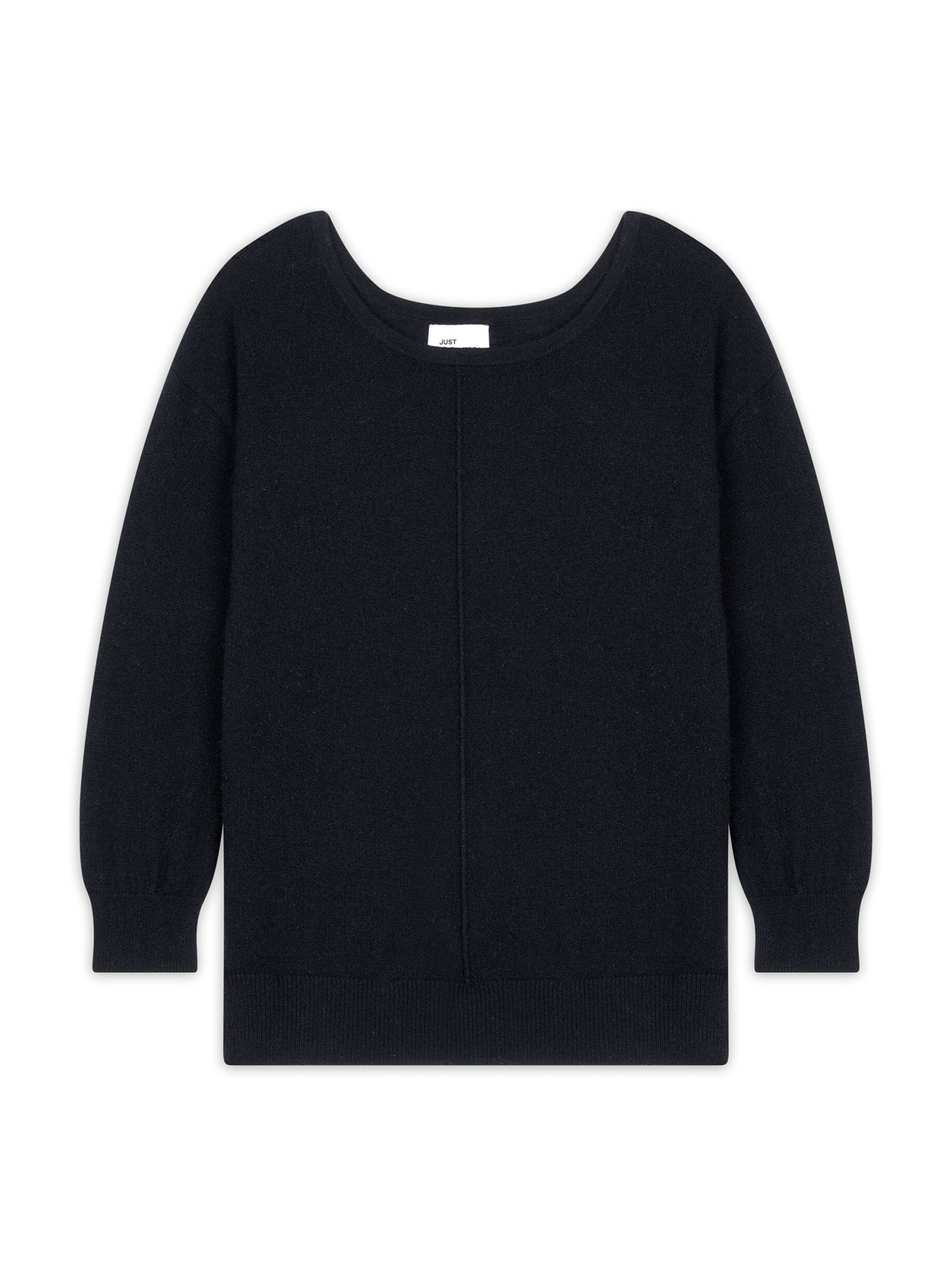 Pulover 'KAREN' de la JUST CASHMERE pe negru: față