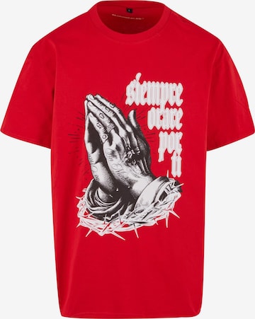 sarkans MJ Gonzales T-Krekls 'Pray for you': no priekšpuses