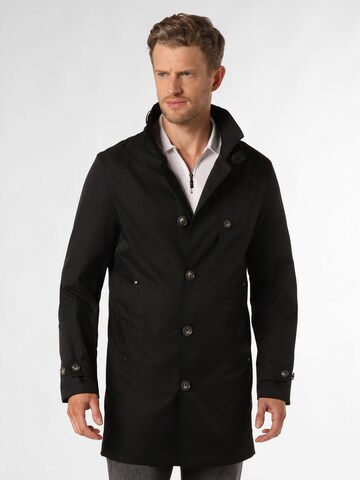 Finshley & Harding Between-Seasons Coat 'Niklas' in Black: front