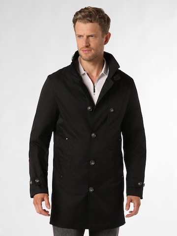 Finshley & Harding Between-Seasons Coat 'Niklas' in Black: front