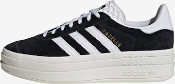 Baskets basses 'Gazelle Bold' ADIDAS ORIGINALS en noir : devant