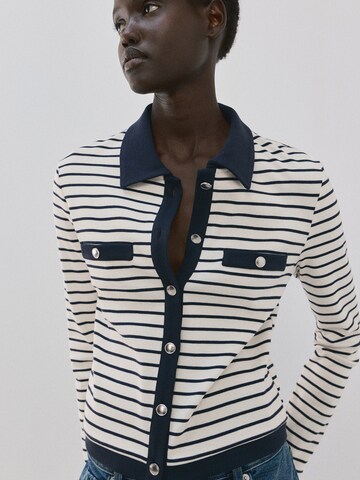 MANGO Knit cardigan 'PORTO' in Blue: front