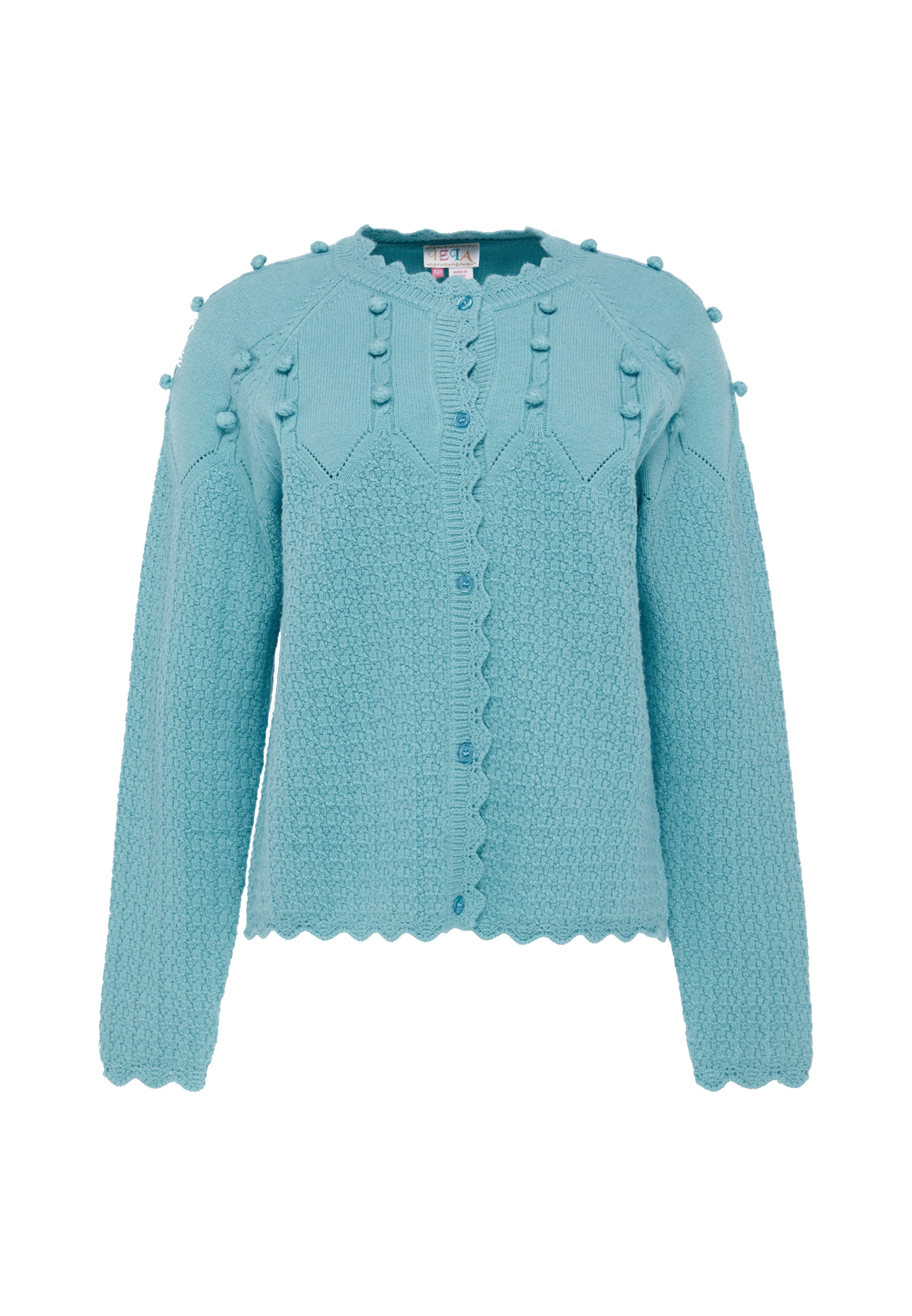 IZIA Gebreid vest in Blauw: voorkant