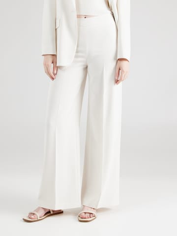 DRYKORN Szeroka nogawka Spodnie w kant 'BEFORE' w kolorze biały: przód